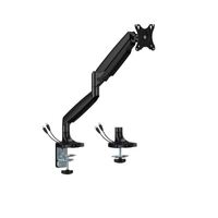 BrateckLDT82-C012UC SINGLE SCREEN HEAVY-DUTY GAS SPRING MONITOR ARM WITH USB PORTS For most 17 inch~45 inch Monitors Matte Black(New)