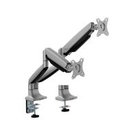 Brateck LDT82-C024 DUAL SCREEN HEAVY-DUTY GAS SPRING MONITOR ARM For most 17 inch~35 inch Monitors Matte Silver(New)