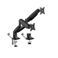 BrateckLDT82-C024UCE SINGLE SCREEN HEAVY-DUTY MECHANICAL SPRING MONITOR ARM WITH USB PORTS For most 17 inch~45 inch Monitors Matte Black(New)