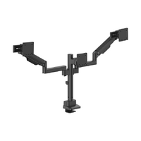 Brateck Modular Mechanical Spring Triple Monitor Arm with Sliders 17 ft-27 ft Monitor Weight Capacity (per flat screen):11kg, VESA: 75x75,100x100(Blac
