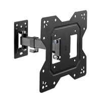BrateckEconomical Full-Motion TV Wall Mount For 23 ft-43 ft Fit Curved TV up to 30KG, VESA 100x100,100x200,200x100,200x200 Fine Texture Black