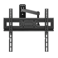 Brateck LPA78-443 Super Economy Full-Motion TV Wall Mount, Fit Screen Size: 32 ft-55 ft Up to 35 KG, Fine Texture Black,358x440x420mm (new)