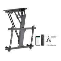 Brateck PLB-M0546AI SMART FLIP DOWN TV CEILING MOUNT POWERED BY TUYA Support most 32 inch ~ 70 inch TVs (Black)