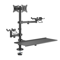 Brateck POS Mounting Solution For Dual Screens (with keyboard tray)