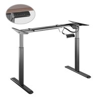 Brateck 2-Stage Single Motor Electric Sit-Stand Desk Frame with button Control Panel-Black Colour (FRAME ONLY); Requires TP18075 for the Board (LS)