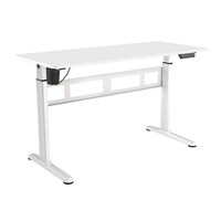 Brateck Stylish Single-Motor Sit- Stand Desk 1400x600x740~1200mm - White 