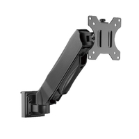 Brateck Slatwall Gas Spring Monitor Arm Effortless Monitor Height Adjustment with Gas Spring for 13 inch-27 inch Screen Up to 6.5kg Screen 