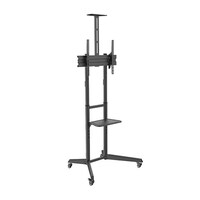 Brateck Versatile  Compact Steel TV Cart with top and center shelf for 37 inch-70 inch TVs Up to 50kg