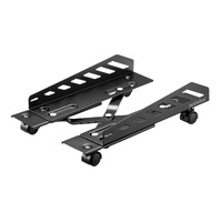 mbeat activiva Heavy-Duty PC Mobile Floor Stand with Casters Black Adjustable Width and Length 16cm to 30cm  Support Device Weight 25kg