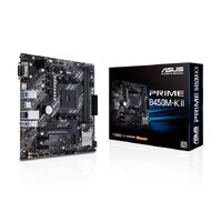 ASUS AMD B450 PRIME B450M-K II (Ryzen AM4) Micro ATX motherboard with M.2 support, HDMI/DVI-D/D-Sub, SATA 6 Gbps, 1 Gb Ethernet, USB 3.2 Gen 1 Type-A,