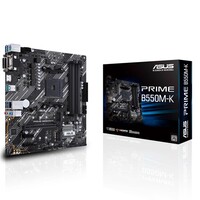 ASUS AMD B550M PRIME B550M-K (Ryzen AM4) mATX MB Dual M.2 PCIe 4.0 1Gb Ethernet HDMI D-Sub DVI SATA 6Gbps USB 3.2 Gen 2 A