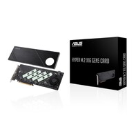 ASUS HYPER M.2 X16 GEN5 CARD (PCIe 5.0 4.0) Supports up to Ffour NVMe M.2 (2242 2260 2280 22110) devices at up to 512 Gbps