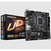Gigabyte H610M S2H V2 DDR4 Motherboard with 611 Hybrid Phases Digital VRM Design, PCIe 4.0 Design, Gen3 x4 M.2, DisplayPort   HDMI