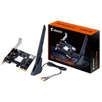 Gigabyte WBAX2400R WiFi 6 PCIe Adapter 2.4GHz 5GHz 6GHz bands IEEE 802.11.acR2ax Bluetooth 5.3 MU-MIMO PCI-E x1
