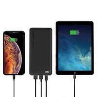 Cygnett ChargeUp Boost 2nd Gen 20K mAh Power Bank - Black (CY3481PBCHE), 15W Fast Charging, USB-A to USB-C Cable (15cm), Charge 3 Devices At Once