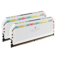  Corsair Dominator Platinum RGB 32GB (2x16GB) DDR5 UDIMM 6200Mhz C36 1.1V White Desktop PC Gaming Memory