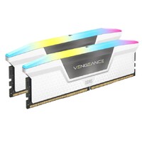 Corsair Vengeance RGB 64GB (2x32GB) DDR5 UDIMM 5200MHz C40 1.25V Desktop Gaming White