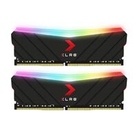 (LS) PNY XLR8 32GB (2x16GB) DDR4 UDIMM 3200Mhz RGB CL16 1.35V Black Heat Spreader Gaming Desktop PC Memory