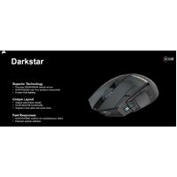 CORSAIR DARKSTAR WIRELESS MMO MOBA ICUE 15 Programmable buttons Sub 1ms Slipstream up to 80hrs with BT. Ultimate Gaming Mouse.