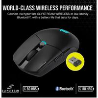 Corsair Katar Elite Wireless Ultra Light Compac 63g Slipstream  Bluetooth RGB ICUE Quik Strike 26k DPI symetric 128Bit Encrption Gaming Mice