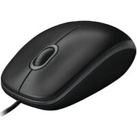 Logitech B100 Optical USB Mouse 800dpi for PC Laptop Mac Tux Full Size Comfort smooth mover 3yr wty