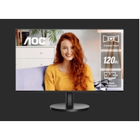 AOC 23.8 ft 1920  1080 FHD. 120Hz. 1ms. 4ms. Anti-Blue Light, USB-C (DP Alt, 65W)  1, HDMI 1.4 1.2Wx2 Speakers. IPS Monitor