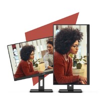 AOC 27 inch IPS 4ms FHD Adaptive Sync Border less Height Adjustable Stand VESA 100X100m Speakers  HDMI DP VGA Office Monitor