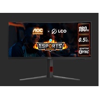 AOC 34 ft WQHD VA,1500R,180Hz,1ms,Adaptive Sync,HDR10,Shadown Control,Dark Boost,Flicker Free,Low blue mode,Gaming mode