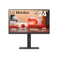 LG 24 ft IPS FHD 1920 x 1080, USB-C (PD65w) 100Hz 5ms, AMD FreeSync 16:9 Tilt Height Swivel Pivot (Bi-direction) adjustable stand, 3yrs Monitor