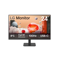 LG 24 ft IPS Full HD Monitor, 1920x1080, 3-side borderless design, 100¯Hz, USBC (65W PD), Reader Mode  Flicker Safe, tilt adjustable