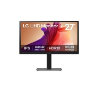 LG 27 ft IPS UHD 4K Monitor with 90pct DCI-P3 and HDR10 support, 3840x2160, 300 nits, 5ms, Height Pivot Tilt Swivel adjustable, 3-side borderless