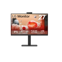 LG 27 ft IPS FHD 1920 x 1080, Webcam, USB-C (PD65w) 100Hz 5ms, AMD FreeSync 16:9 Tilt Height Swivel Pivot (Bi-direction) adjustable stand, 3yrs Monito
