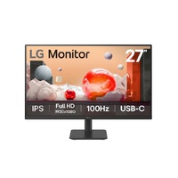 LG 27 ft IPS Full HD Monitor with 100Hz refresh rate, USB-C (65W PD), 3-side borderless design, Reader Mode, Flicker Safe, and tilt-adjustable stand
