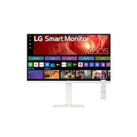 LG 27 ft 4K UHD IPS Smart Monitor with webOS, USB-C (65W PD), AirPlay 2, Bluetooth, DCI-P3 90pct, Magic Remote support, and full ergonomic stand