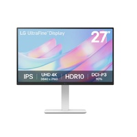 LG 27 ft UHD 4k 38402160 (16:9) IPS display HDR10 Height Adjustable White Monitor