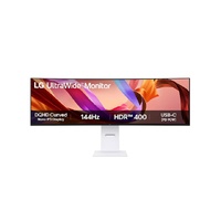 LG 49 ft UltraWide DQHD Curved Nano IPS Monitor with 5120x1440 resolution, 144Hz, 1ms MBR, HDR400, DCI-P3 98pct, and 2x10W speakers