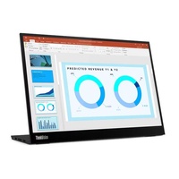 Lenovo ThinkVision M14D 14 ft 2.2K WLED IPS USB-C Portable Monitor 2240x1140 6ms 1500:1 100pct sRGB Anti-glare 2xUSB-C DP Tilt Height Adjust VESA 0.6k