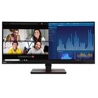 LENOVO ThinkVision P34W-20 34 ft 60Hz QHD IPS Monitor 3440 x 1440 21:09 4ms Height Adjustable Tilt Swivel HDMI DP Ethernet USB Speakers VESA 3yr wty