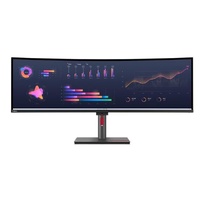 LENOVO ThinkVision P49W-30 49 ft Dual QHD Curve Monitor IPS 5K 5120x2160 21:9 Height Adjustable Tilt Swivel DP HDMI TBT4 USB-C Hub USB-B LAN Audio VES