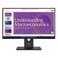 LENOVO ThinkVision T24D-40 23.8 ft 24 ft 120Hz FHD IPS Monitor USB-C Dock 100W DP Height Adjust Tilt Swivel Pivot HDMI DP LAN 4xUSB VESA ~62CDGAR6AU