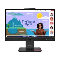 LENOVO ThinkVision T24D-4V 23.8 ft24 ft FHD IPS Monitor 1920x1080 16:9 Height Adjustable Tilt Swivel Pivot DP HDMI USB-C hub LAN Hub built-in Webcam S