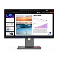 LENOVO ThinkVision T24i-30 23.8 ft 24 ft 60Hz QHD Monitor 2K 2560x1440 16:9 Height Adjustable Tilt Swivel Pivot HDMI DP1.4 DP VGA USB Hub VESA 3yr