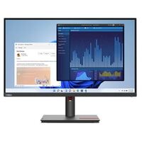 Lenovo ThinkVision T27P-30 27 inch UHD Monitor 4K 3840x2160 16:9 Height Adjustable Tilt Swivel Pivot DP HDMI USB-C 3xUSB3.2 Hub 3yr