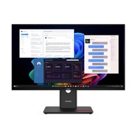LENOVO ThinkVision T27UD-40 27 ft UHD IPS Monitor 3840 x 2160 4ms 16:9 Anti-Glare Height Adjustable Tilt Swivel Pivot PD 100W USB-C Hub LAN DP HDMI VE
