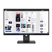 LENOVO ThinkVision T32H-30 31.5 ft 32 ft 60Hz UHD IPS Monitor 3840x2160 16:9 4ms Height Adjustable Tilt Pivot Swivel HDMI DP USB-C hub LAN RJ45 VESA 3