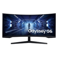 Samsung 34 ft Odyssey G55T WQHD Curved 3440x1440 21:9 1000R 165Hz 1ms 250 cd ¡ FreeSync VA DP HDMI Headphone Tilt VESA Gaming Monitor Black 3YR