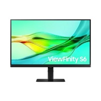 Samsung 23.8 ft 24 ft S6 ViewFinity 100Hz QHD IPS Monitor 2K 2560x1440 16:9 5ms Height Adjust Tilt Swivel Pivot DP1.4 HDMI USB-C HUB LAN HAS HDR10 VES