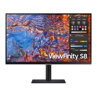 Samsung 27 ft S8 4K FHD Monitor 60Hz IPS Flat 3840x2160 16:9 5ms 350 nits 1xDP1.4 1xHDMI2.0 LAN 1xUSB-C (90W) Hub 3.0x3 HAS VESA 3YR WTY