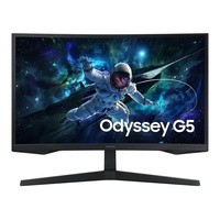Samsung Odyssey G55C 27 ft QHD Curved Gaming Monitor 2560 x 144 165Hz16:9 1000R 1ms VA AMD FreeSync HDR10 DisplayPort HDMI Tilt VESA Headphone 3YR WTY