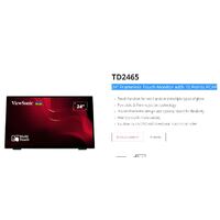 ViewSonic 24 inch TD2465 Frameless Touch Monitor with 10 Points PCAP